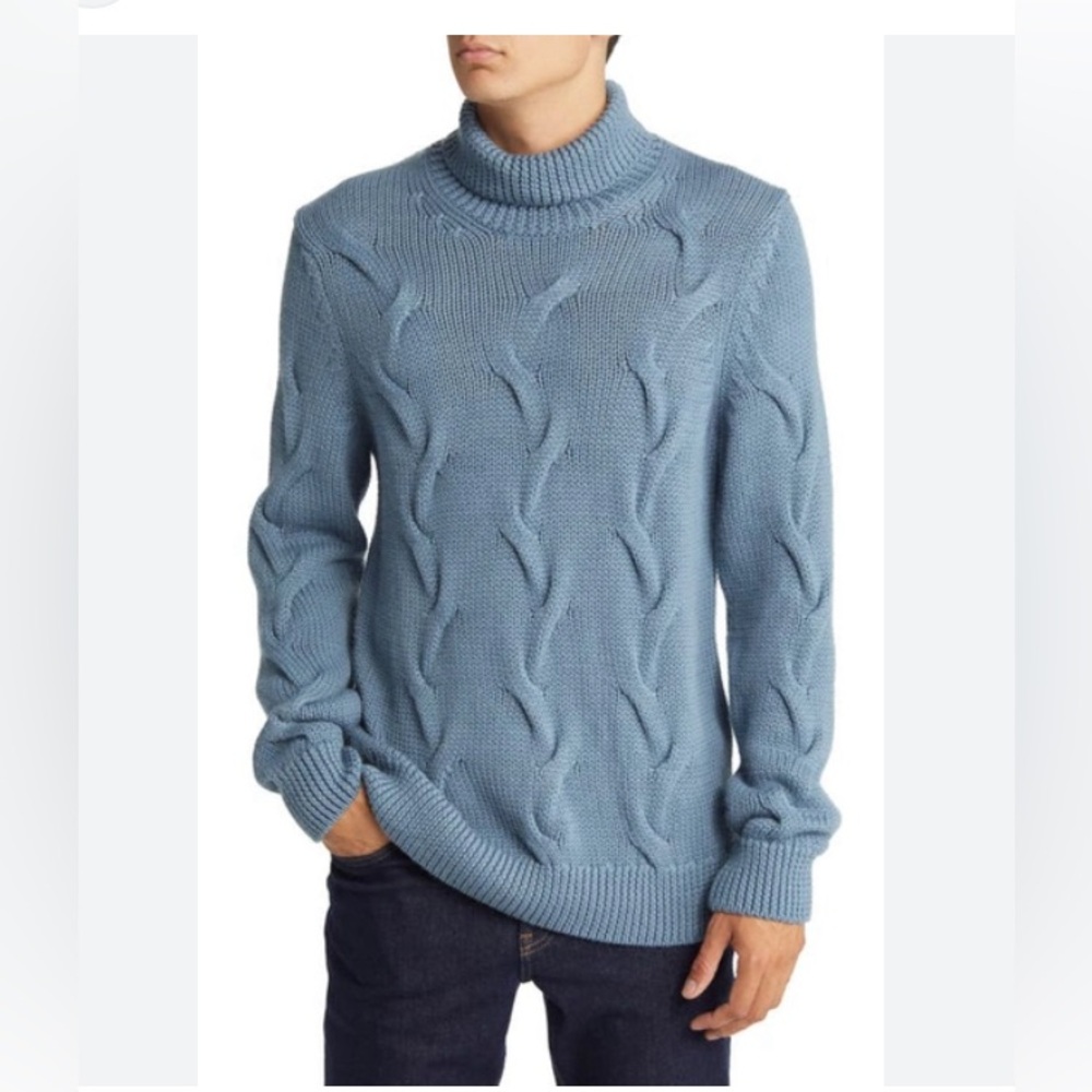 NWT BRAX Brian Wool Blend Turtleneck Men Sweater  Size EU(48) / US(Small)